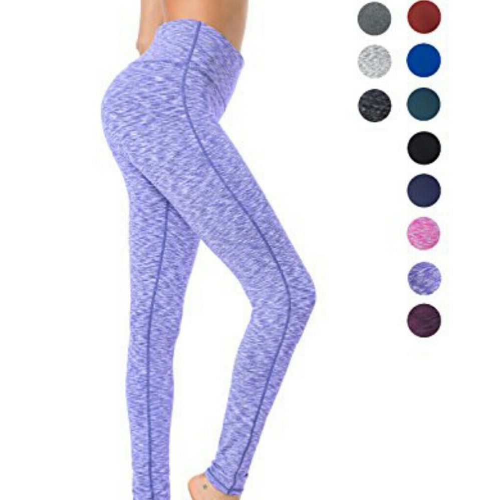 High-Waisted Queenie Ke Purple Space Dye Leggings